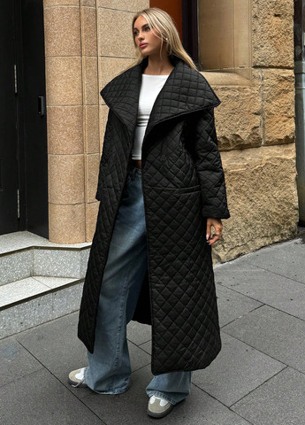 Чорна демісезонна куртка куртка-пальто SHEIN