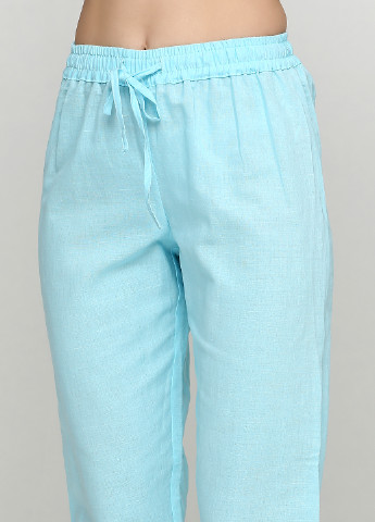 Голубые кэжуал летние зауженные брюки Andre Tan