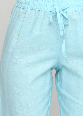 Голубые кэжуал летние зауженные брюки Andre Tan