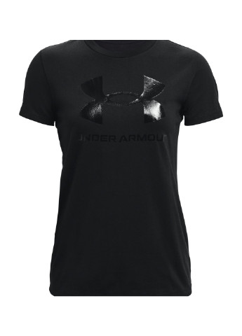 Чорна всесезон футболка Under Armour UA SPORTSTYLE LOGO SS-BLK