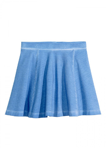 Голубая кэжуал меланж юбка H&M клешированная