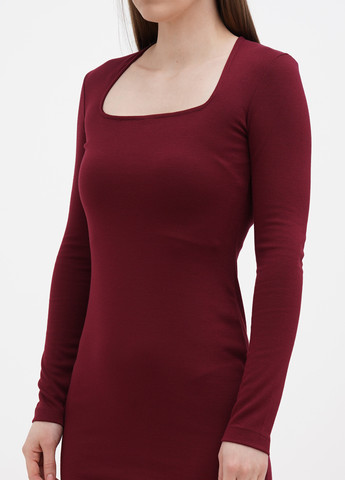 Бордова кежуал сукня футляр Terranova однотонна