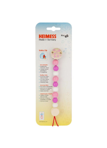 Клипса для пустышек Розовые бусинки Heimess (252247226)