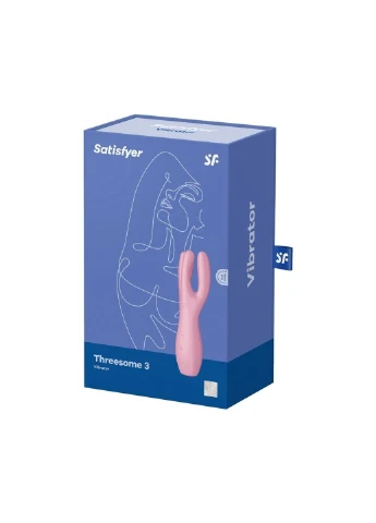 Кліторальний вібратор Threesome 3 Pink із трьома пальчиками Satisfyer (254152153)