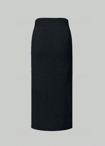 Черная кэжуал однотонная юбка SHEIN на запах