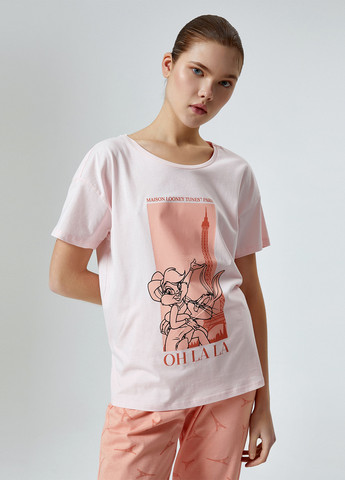 Розовая всесезон пижама (футболка, брюки) футболка + брюки KOTON