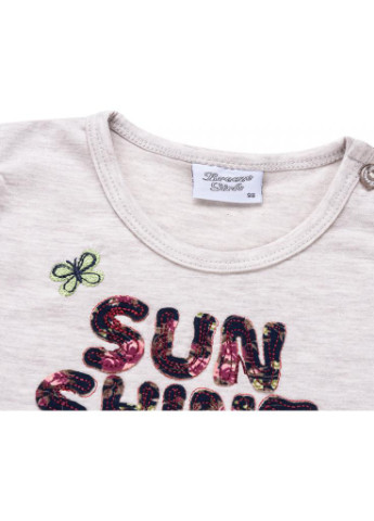 Синіти футболка з лосинами "sun shine" (8912-80g-beige) Breeze (205765265)