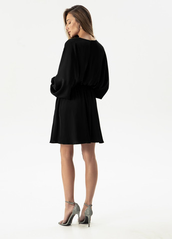 Черное кэжуал платье клеш Gepur однотонное