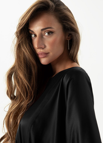 Черное кэжуал платье клеш Gepur однотонное