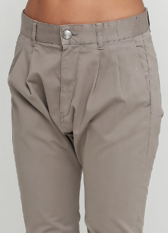 Серые кэжуал демисезонные зауженные брюки Ra-Re