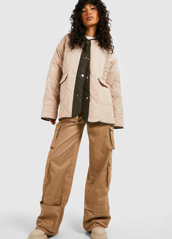 Бежевая демисезонная куртка Boohoo