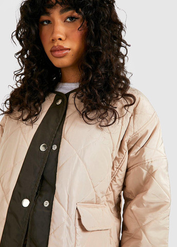 Бежевая демисезонная куртка Boohoo