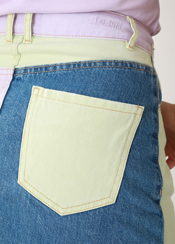 Разноцветная джинсовая колор блок юбка Pimkie