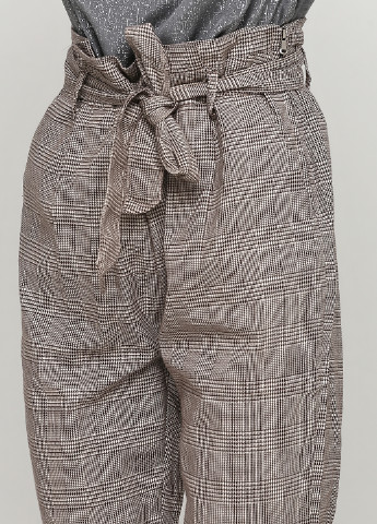 Серо-коричневые кэжуал демисезонные зауженные брюки Luizacco