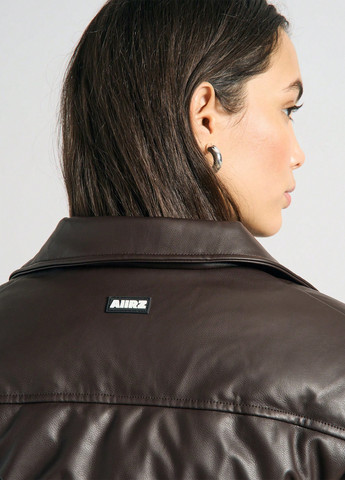 Темно-коричнева демісезонна куртка SHEIN