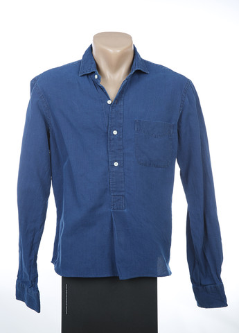 Темно-синяя кэжуал рубашка однотонная Ralph Lauren