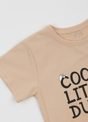 Бежева літня футболка Flamingo