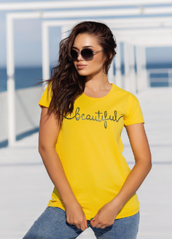 Жовта літня футболки Magnet