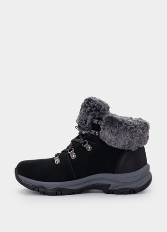 Зимние ботинки Skechers с мехом, с логотипом, с тиснением из натуральной замши