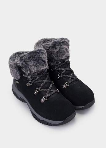 Зимние ботинки Skechers с мехом, с логотипом, с тиснением из натуральной замши
