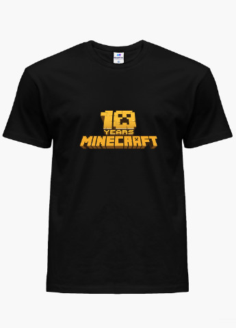 Чорна демісезонна футболка дитяча майнкрафт (minecraft) (9224-1171) MobiPrint