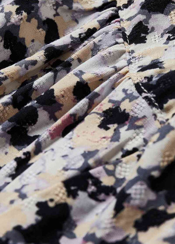 Чорна кежуал сукня кльош, сукня-сорочка C&A з квітковим принтом