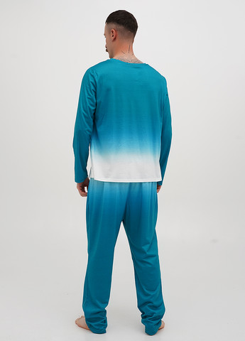 Морской волны демисезонный костюм (лонгслив, брюки) No Brand