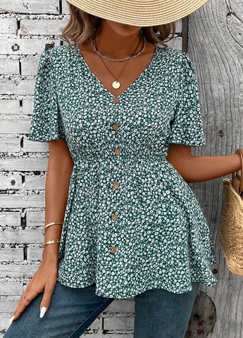 Зелёная блуза SHEIN