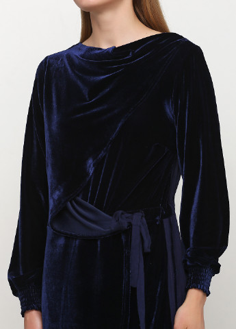 Темно-синее коктейльное платье NU DENMARK однотонное
