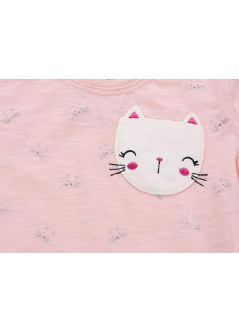 Персиковая демисезонная футболка детская "love is cat" (5754-104g-peach) Haknur