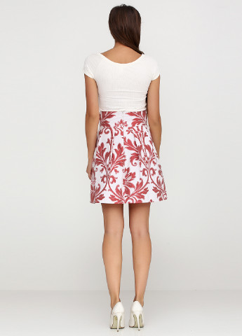 Белая кэжуал цветочной расцветки юбка Les Femmes мини