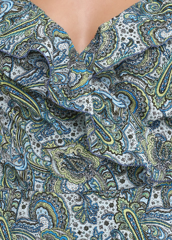 Блакитна кежуал сукня на запах Gator з абстрактним візерунком