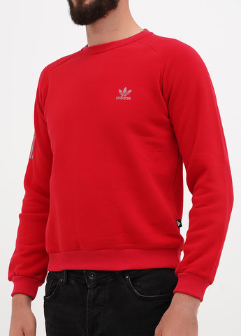 Красный свитшот однотонный светоотражающие детали (305003764)