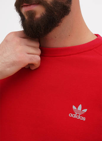 Красный свитшот однотонный светоотражающие детали (305003764)