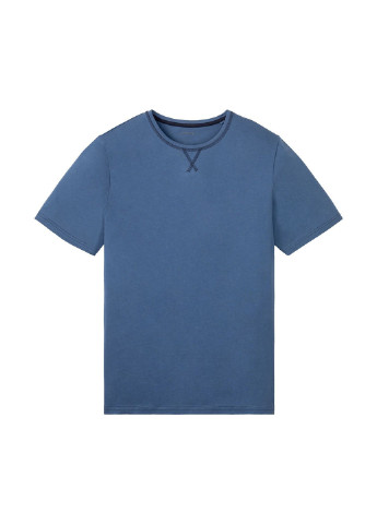 Пижама (футболка, шорты) Livergy футболка + шорты клетка синяя домашняя трикотаж, хлопок