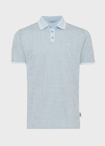 Голубой футболка-поло для мужчин Mexx с геометрическим узором