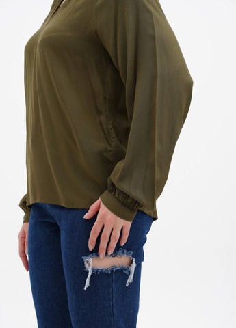 Оливковая (хаки) демисезонная блуза Vero Moda