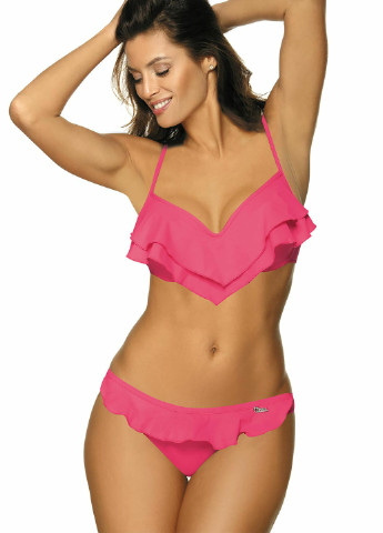 Розовый летний купальник женский раздельный Marko