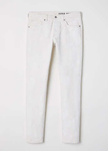 Бежевые демисезонные зауженные джинсы H&M