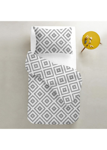 Подростковое постельно бельё ORNAMENT GREY WHITE (пододеяльник 160х220 см, наволочка 50х70 см, простынь 155х240 см) Cosas (251801406)
