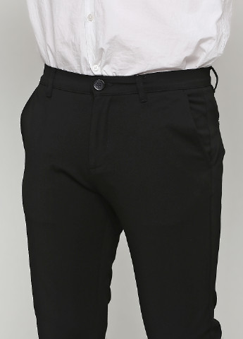 Черные кэжуал демисезонные прямые брюки Tailored Originals