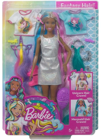 Кукла Barbie Fantasy Hair Doll, Brunette Барби Фантазийные образы Русалка и Единорог (GHN05) Mattel (255665412)