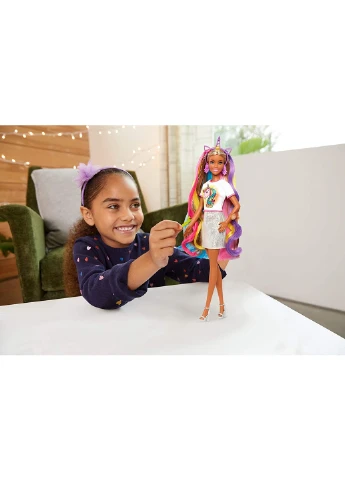 Кукла Barbie Fantasy Hair Doll, Brunette Барби Фантазийные образы Русалка и Единорог (GHN05) Mattel (255665412)