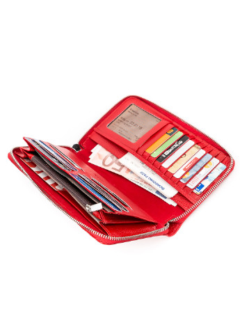 Женский кожаный кошелек-клатч 20х11 см Karya (252133340)