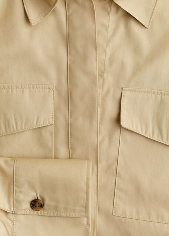 Бежевая кэжуал рубашка однотонная H&M