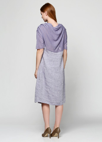 Лавандовое кэжуал платье Oblique однотонное