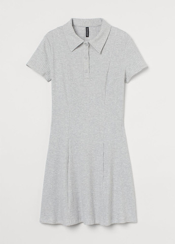 Сіра кежуал сукня поло H&M меланжева