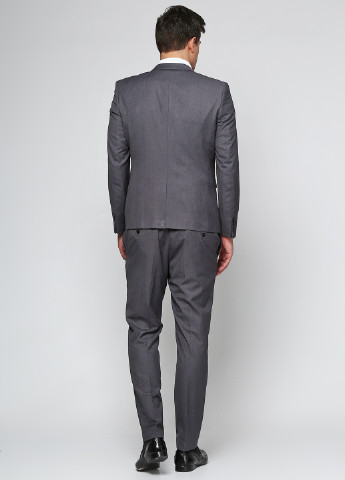 Серый демисезонный костюм (пиджак, брюки) брючный Burton Menswear London