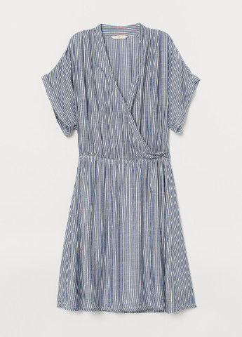 Сіра кежуал сукня кльош H&M в смужку
