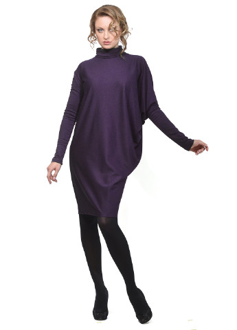 Фиолетовое кэжуал платье оверсайз, платье-свитер Lada Lucci однотонное
